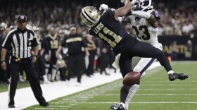 New Orleans Saints wide receiver Tommylee Lewis (11) works for a catch against Los Angeles Rams defensive back Nickell Robey-Coleman (23) during the second half the NFL football NFC championship game Sunday, Jan. 20, 2019, in New Orleans. The Rams won 26-23. (Gerald Herbert/AP)