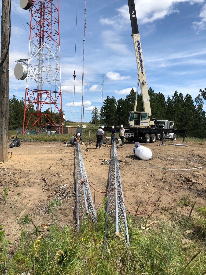 The transmitter on the ground.