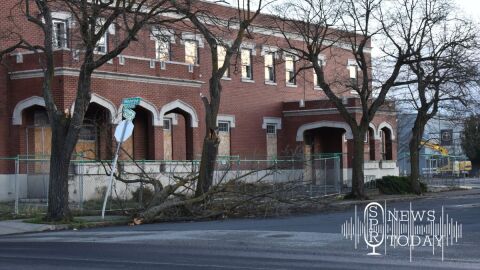 High winds have knocked down limbs and trees all over the Inland Northwest overnight Tuesday and throughout the morning on Wednesday, Dec 17 on North Monroe Street in Spokane, and high winds have knocked down trees all over the Inland Northwest this morning.