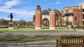 The University of Oklahoma campus. The Norman campus is empty because students have moved all their in-person classes to the web.