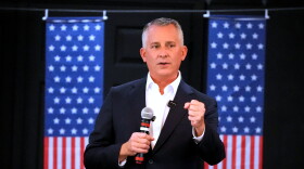 Florida Democratic gubernatorial candidate David Jolly, speaks during a town hall meeting, Saturday, Aug. 8, 2026, in Leesburg, Fla.