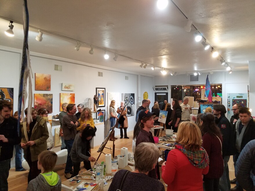 Higher Art Gallery hosted a Mark Makers Competition between six painters in January. Shanny Brooke, the gallery owner, hopes unique events like these reaches a younger audience.