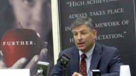CMS Superintendent Peter Gorman speaks to press about the decision to close E.E. Waddell High.