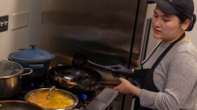 Angela Webb cooks food that reminds her of home at Razi Authentic Burmese Kitchen in Ashland, Oregon.