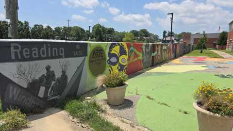 ARTE painted this mural at South Avondale Middle School in 2025. Youth hired in 2026, supported by a city grant, will add to the mural this summer.