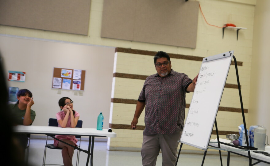 Rodriguez explained that the Johnson O'Malley program is meant to expose kids to cultural aspects of their tribe that they may not be getting in school during the regular school year. When he was a kid, however, the program functioned a little differently. "When I was going, it would be during the school year," he said. "We would take like maybe an hour or two out of maybe like an elective class or something in school, and we would meet with one of the advisors and we'd talk about education, recreation, all types of different things — the culture and the language."