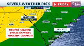 Severe storms are possible across the state Friday
