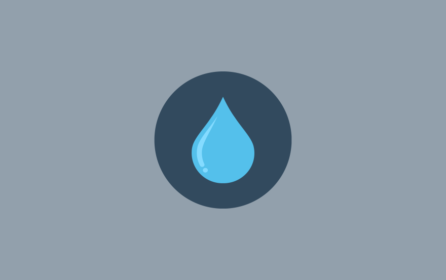 Cartoon drop of water