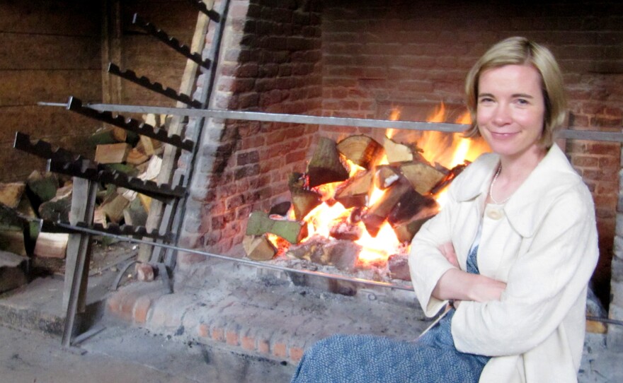 Lucy Worsley, chief curator at the Historic Royal Palaces in London, attempted to roast on a spit powered by a dog in a wheel at the George Inn. Coco didn't fare too well in the wheel.