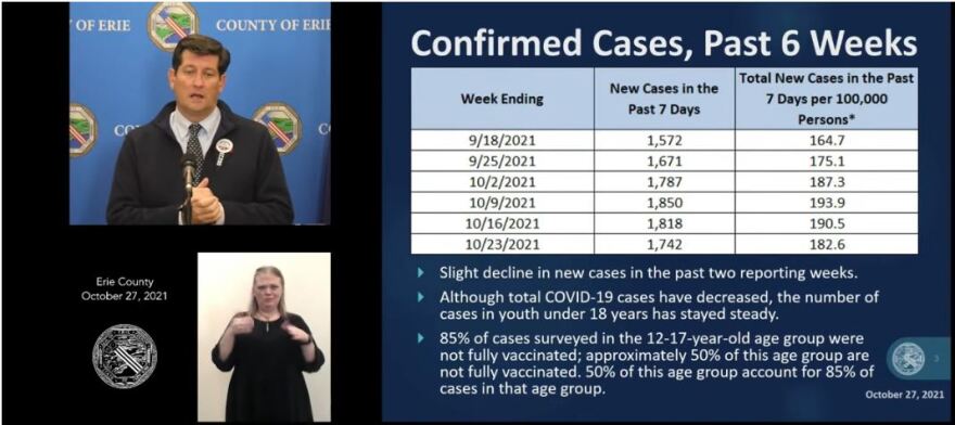 A screenshot from Wednesday's briefing