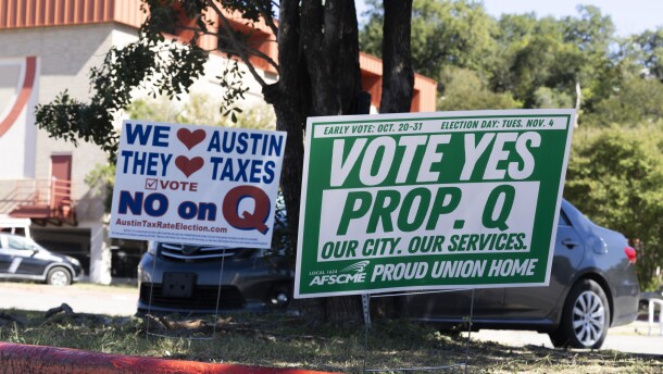 Austin's controversial city-backed Proposition Q was one of several ballot initiatives concerning funding that voters weighed in on at the local level on Election Day.