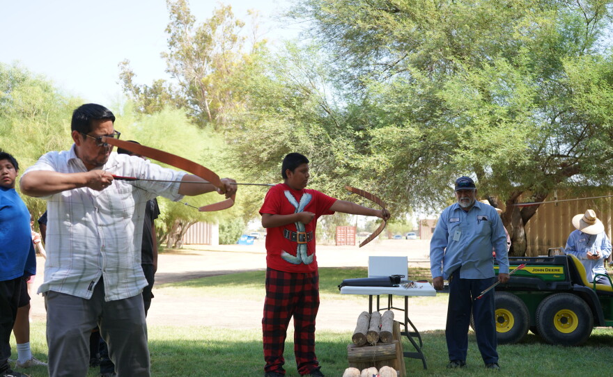 Adults partook in the archery lesson alongside the kids, too.
