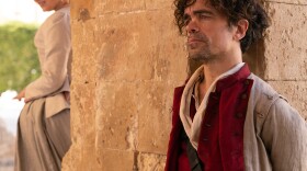 Haley Bennett stars as Roxanne and Peter Dinklage as Cyrano.
