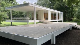 The Edith Farnsworth House built in 1951 by architect Ludwig Mies van der Rohe