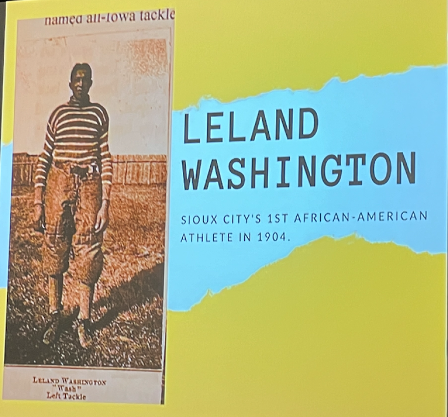 Leland Washington, who was Sioux City's first African-American Athlete in 1904