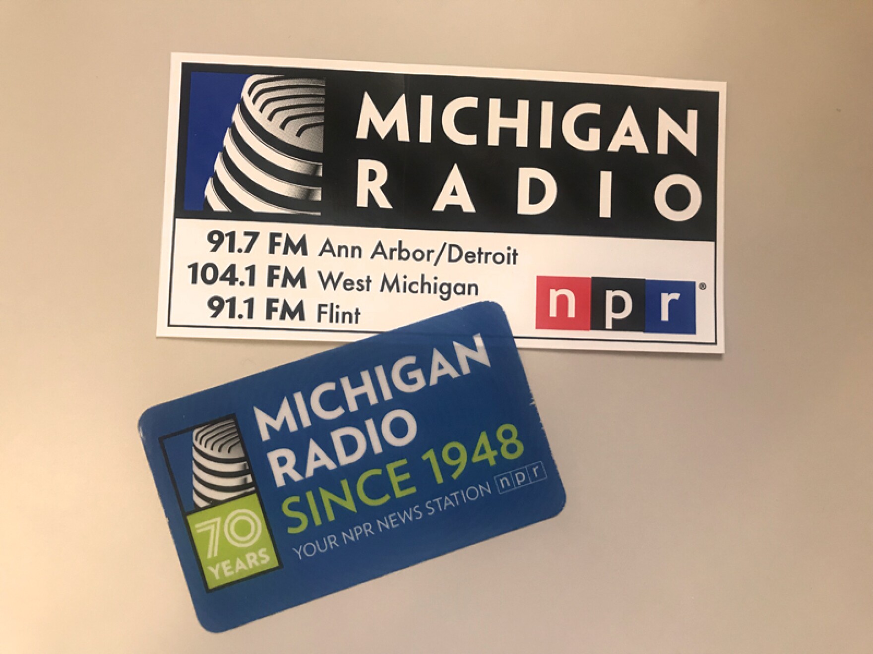 Get a Michigan Radio bumper sticker and window clings