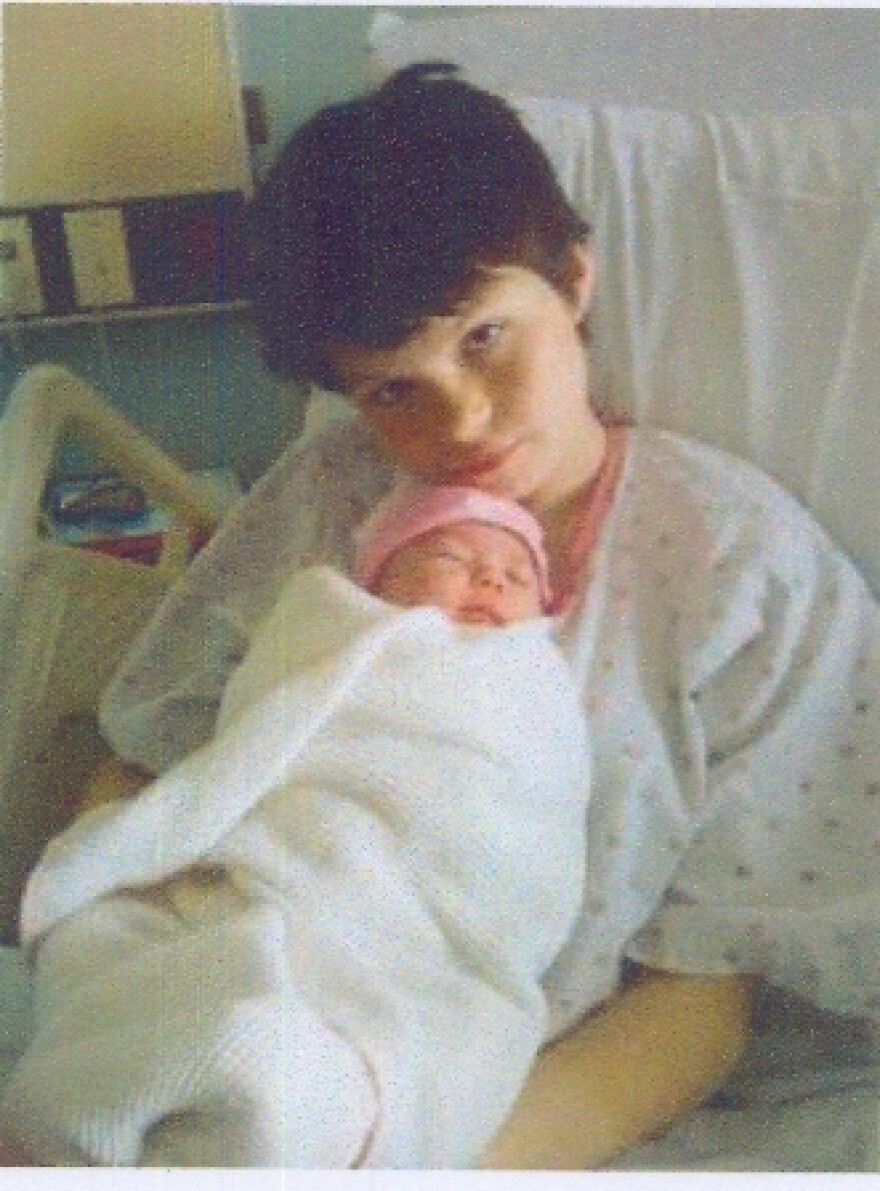 15 year old Tiffany Shepard and her one week baby Melina Lee Richards
