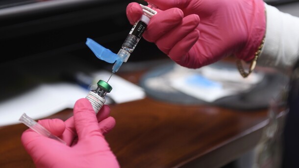Anna Hicks prepares a measles, mumps and rubella vaccine at the Andrews County Health Department, Tuesday, April 8, 2025, in Andrews, Texas.