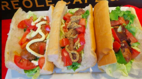 Po-boys from Vaucresson Sausage are a staple at French Quarter Festival.
