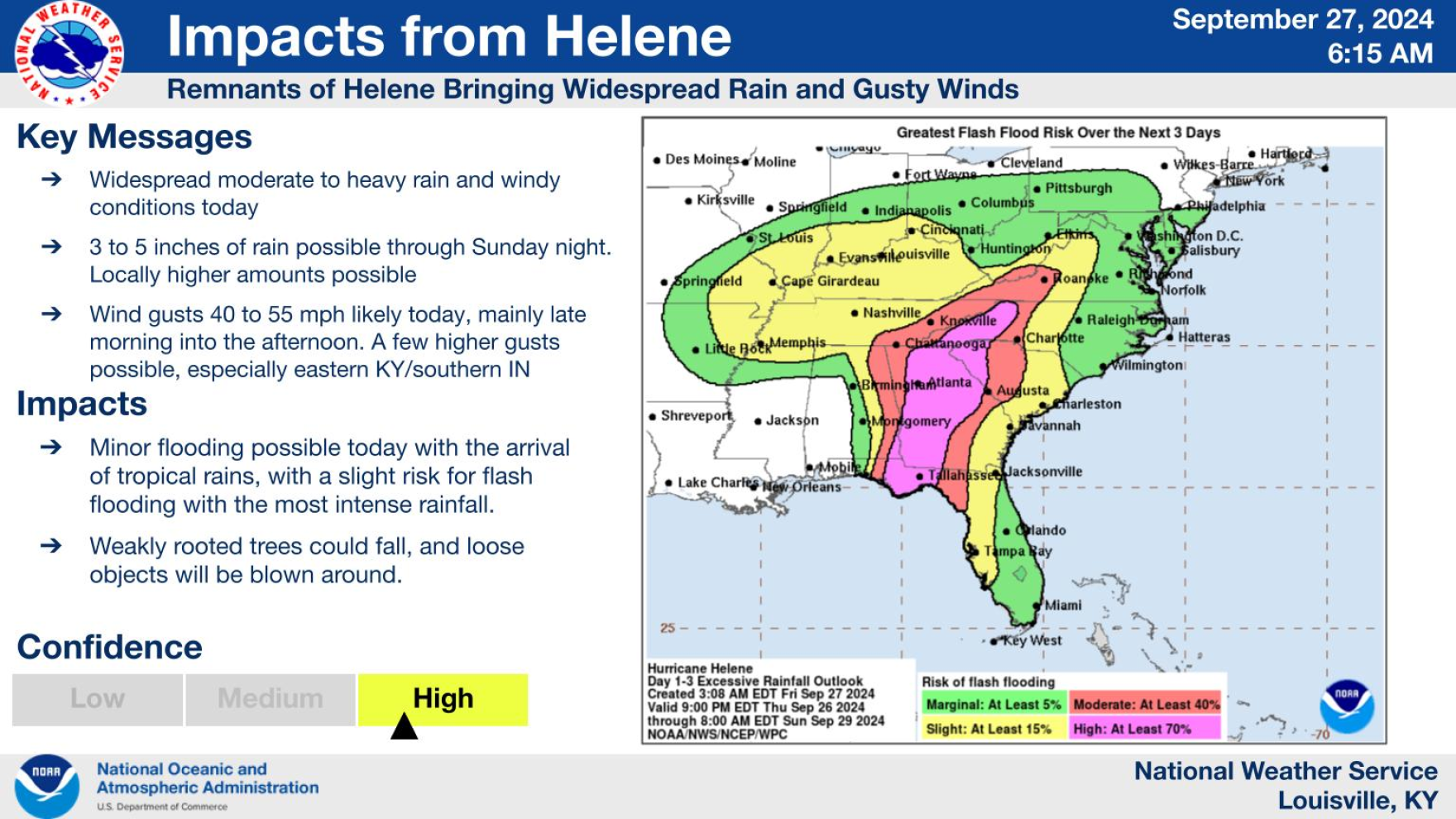 Helene hammering Kentucky with wind and rain