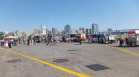 A food truck event at Covington Landing in 2012.