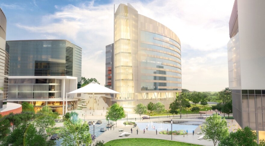 A rendering shows how the Atrium Health-Wake Forest medical school in Charlotte could look.