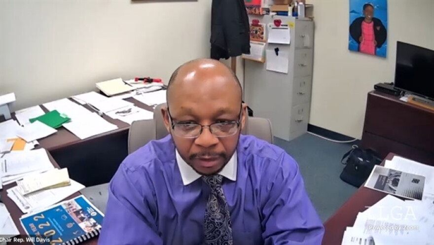 State Rep. Will Davis, of Homewood, chairs a virtual meeting of a House appropriations committee discussing early childhood education funding.