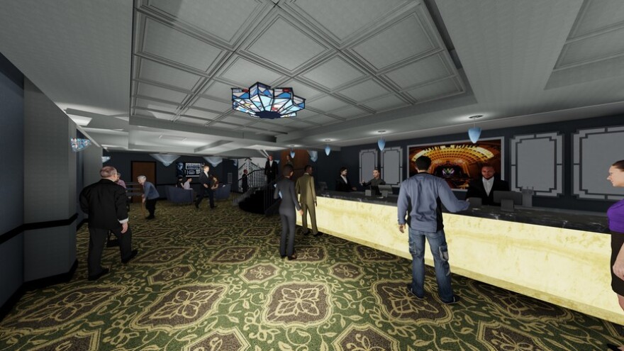 An illustration shows the renovated second floor of the Florida Theatre.