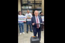 Haitian community leaders, immigrant rights advocates and local allies gather outside Republican U.S. Senator Ashley Moody’s Miami office on Thursday morning to demand she help hundreds of thousands of Haitians whose temporary recently visas expired.