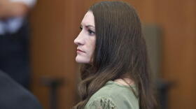 Lindsay Clancy looks on as jurors enter the courtroom during Clancy's murder trial at the Plymouth County Superior Court in Plymouth, Mass., on Sept. 4. (Greg Derr/AFP pool photo via Getty Images)