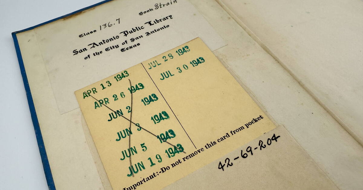 San Antonio Public Library book finds its way back after 82 years