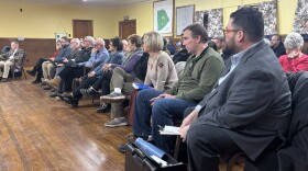 Residents sit at the fifth hearing session for a YMCA project in Cherry Ridge Township. The Wayne County Commissioners shelved plans for an Agricultural Innovation Center at the same location earlier this month.