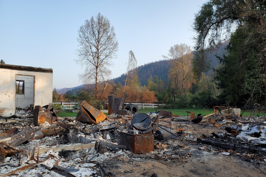 Fire Chief Christiana Rainbow Plews plans on using fire-resistant materials when she rebuilds, but it's not required where she lives in Oregon.