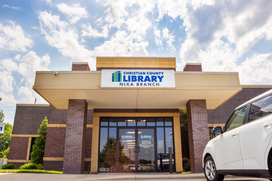 The Nixa Branch of the Christian County Library building, previously leased, now owned by the Library district.