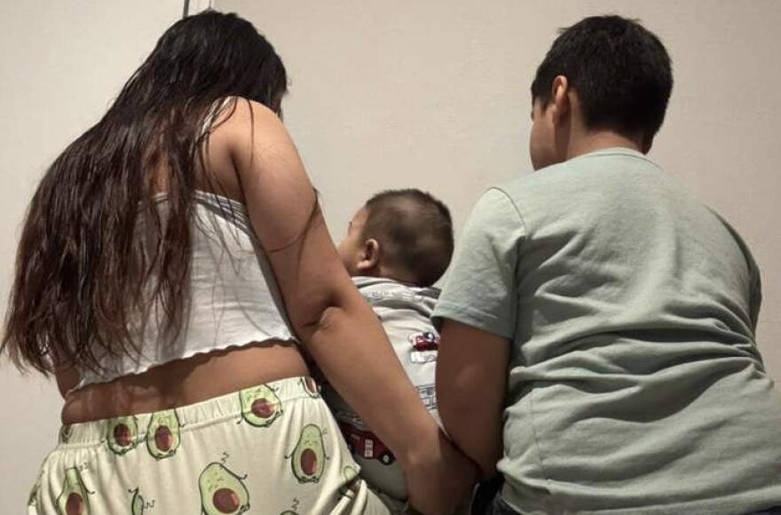 Monica, who is undocumented, is self-deporting back to Chile with her 6-month-old and 8-year-old sons after her husband was deported from Missouri and she was left without the financial means to continue raising her children in the United States.