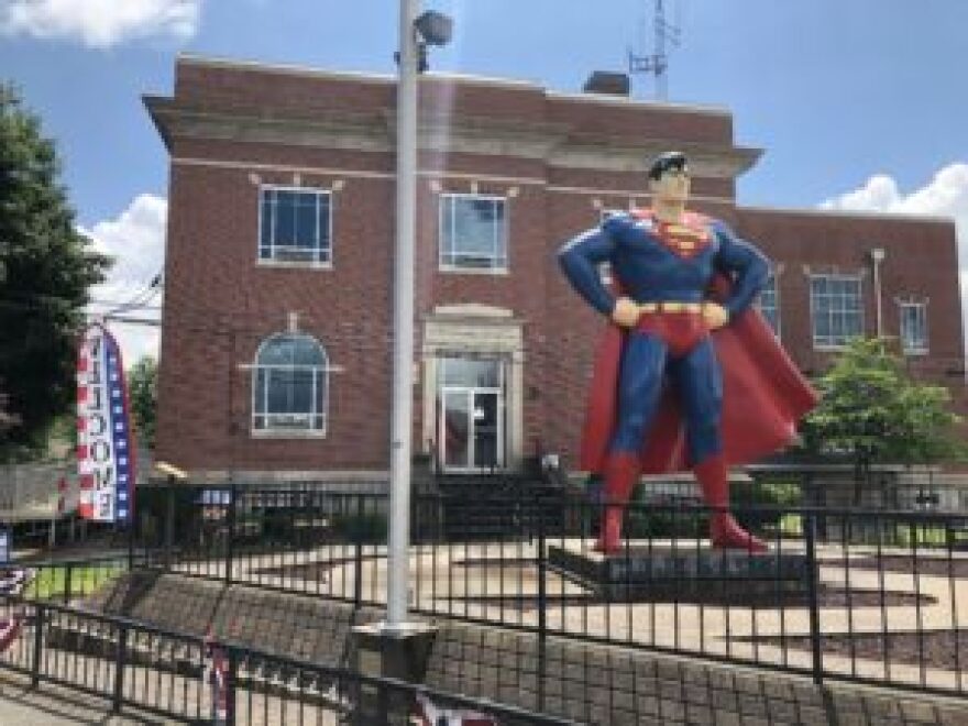 The Superman statue in downtown Metropolis, IL