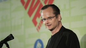 Law professor Lawrence Lessig, shown here in 2009, is suing an Australian record label for threatening to sue him over an alleged YouTube copyright violation.