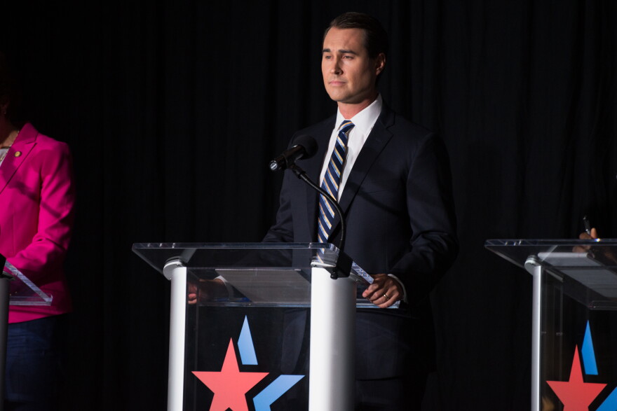 During the debate, Orlando entrepreneur Chris King introduces his idea for a so-called bullet tax that would create a continuous revenue flow to be put toward school security.