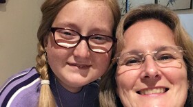 Isabelle Carnell-Holdaway (left), now 17, with her mother Joanne Carnell-Holdaway. Isabelle has a dangerous infection that is being treated with a cocktail of genetically modified viruses.