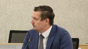 Kenai Peninsula Borough Assembly member participates in a meeting on Tuesday, May 5, 2026 in Soldotna, Alaska.
