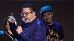 Pentecostal Pastor Gabriel Salguero leads a bilingual service at The Gathering Place in Orlando.