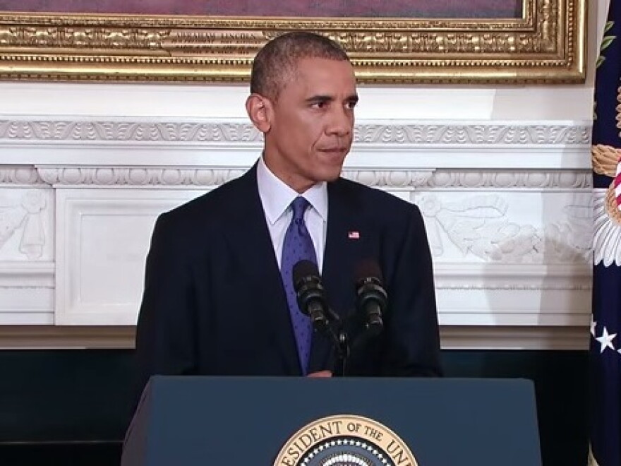 President Obama delivers an update on the situation and U.S. position on Iraq - August 7, 2014.