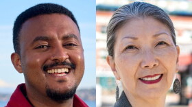 Kelabe Tewolde and Rep. Sharon Tomiko Santos.