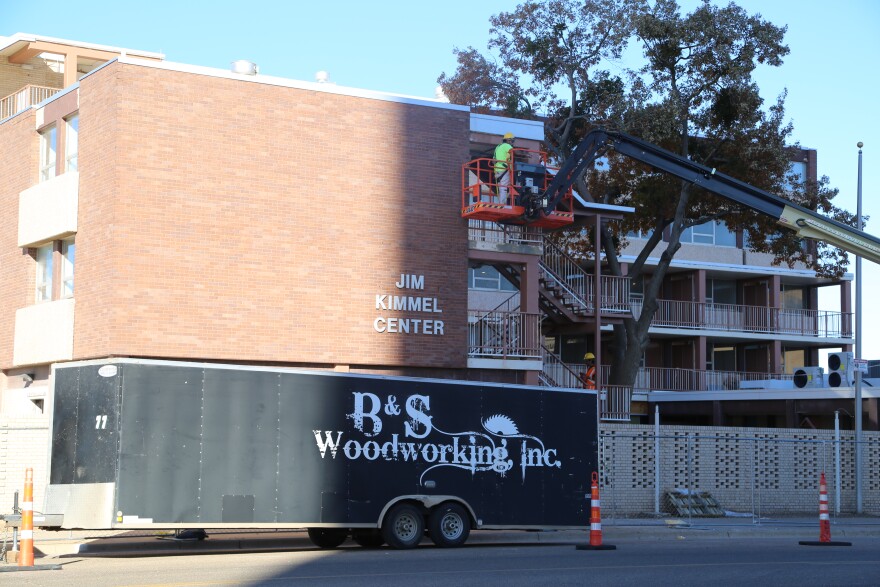 Construction on the Jim Kimmel Center on Dec. 12, 2025.