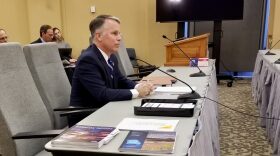 Patrick McKenna, executive director of the Missouri Department of Transportation, testifies in January before the legislature's Joint Committee on Transportation Oversight.