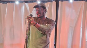 Aubrey Barnes performing during Inscape Collectives September Open Mic.