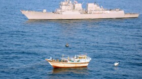 Thursday: The guided-missile destroyer USS Kidd responds to a distress call from the master of the Iranian-flagged fishing dhow Al Molai.