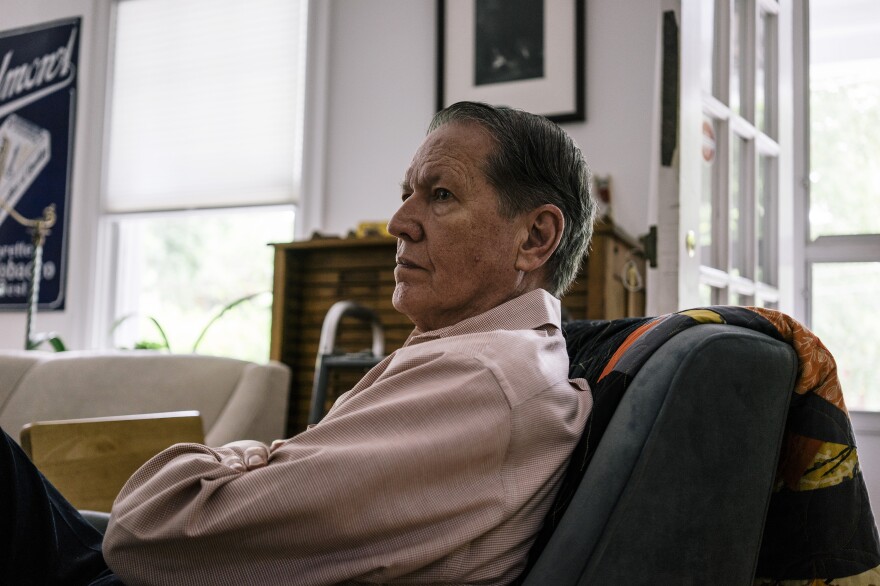 Artist William Christenberry at his home in Washington, D.C., in 2015. Christenberry died Monday at the age of 80.