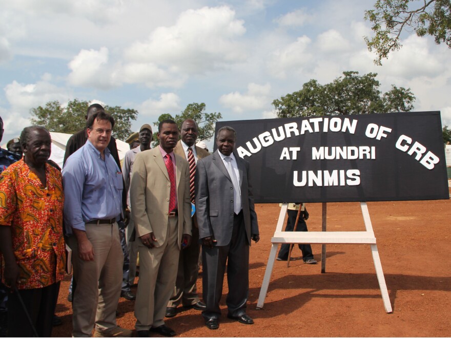 David Gressly (second from left) in South Sudan in 2010. Until recently, Gressly was second in command of the U.N. mission in Congo. On May 23, he was appointed emergency Ebola coordinator.