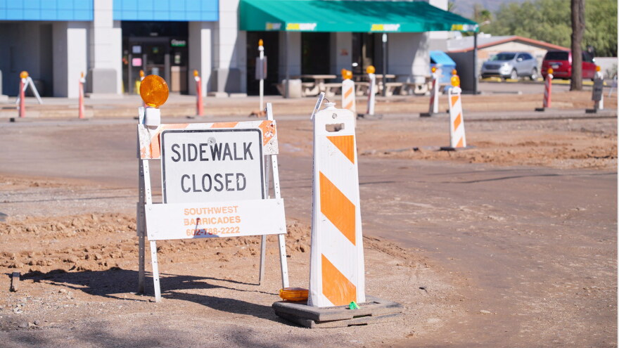 Sidewalk Closed Road Construction hero 